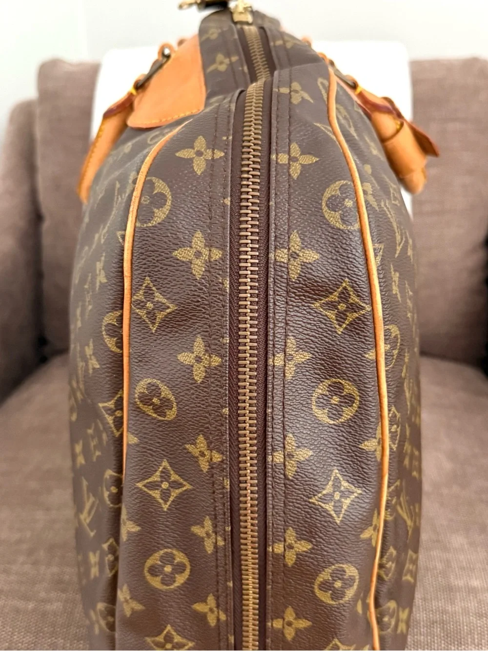 Authentic Louis Vuitton Alizé 1 Poche travel bag M41393 brown monogram LV unisex